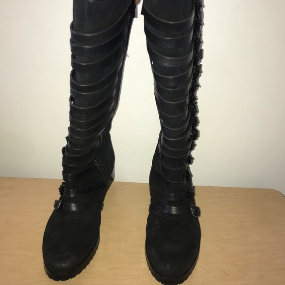 Luxury Rebel Leigh Knee High Boots Size 8 - Picture 2 of 5
